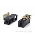 Encabezado de caja de 2.54 mm Ángulo recto Dual fila